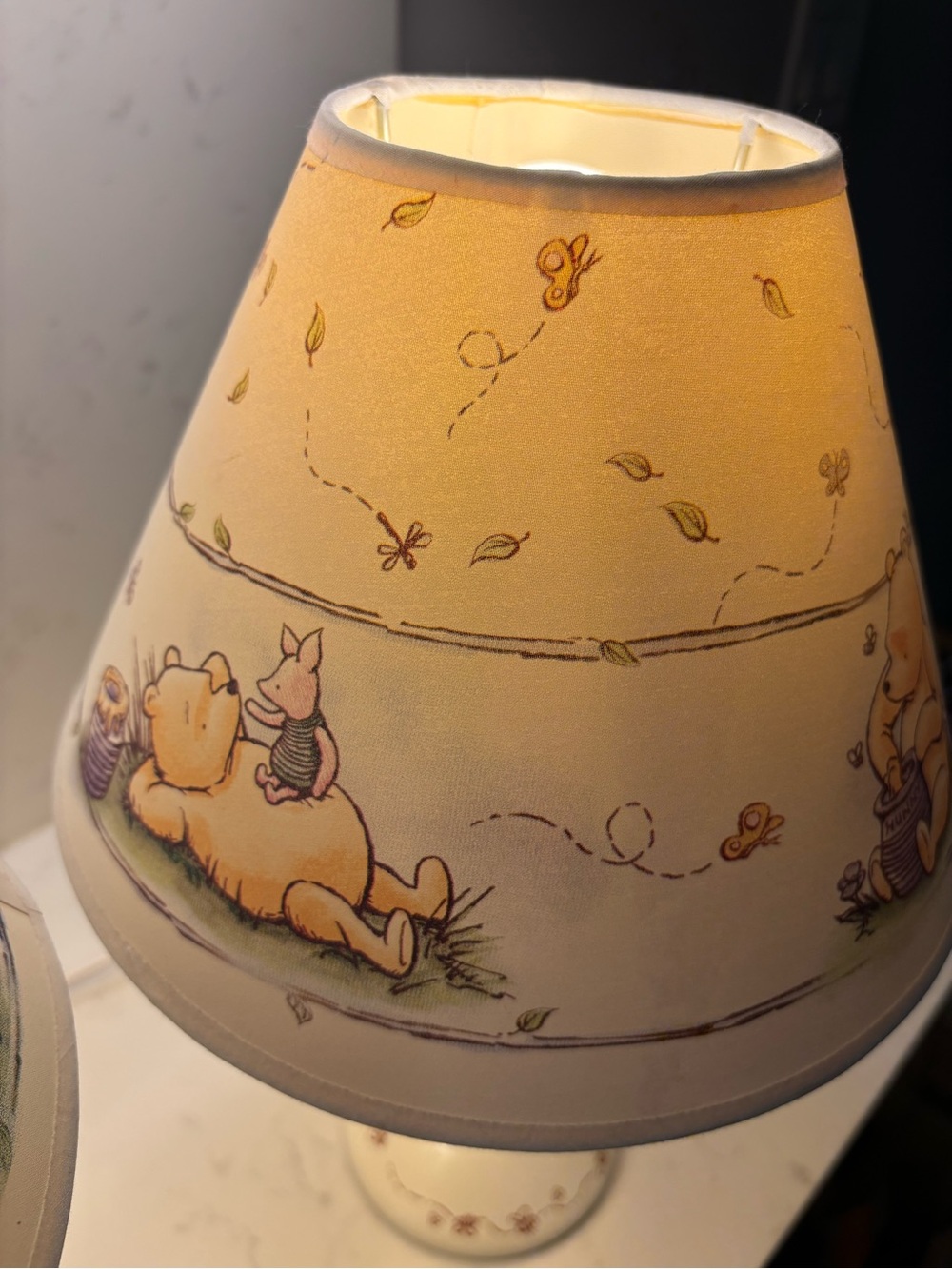 Disney WINNIE THE POOH Matching Table Lamps Pair Nursery Bedroom Vintage Y2K - Picture 4 of 6